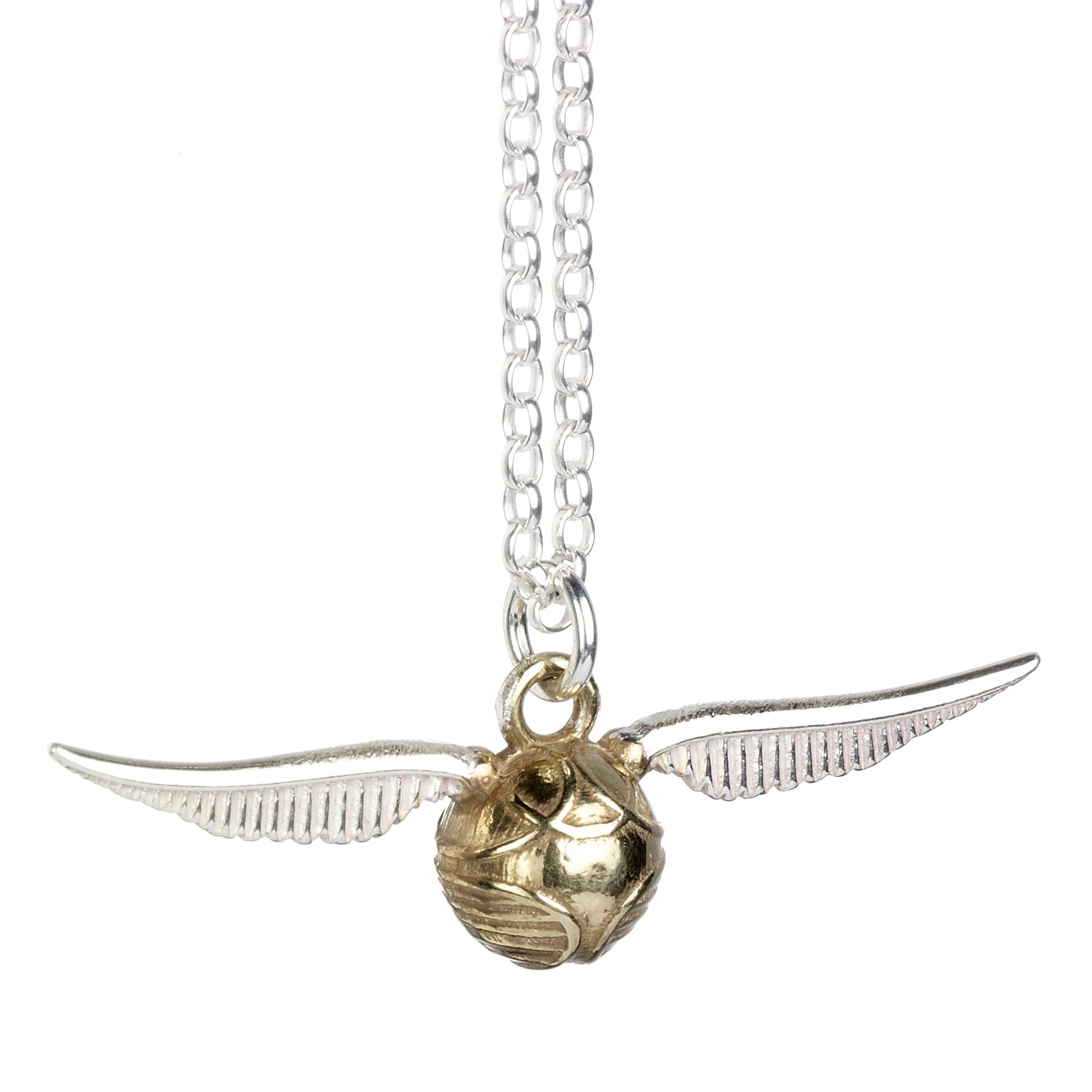 Harry Potter Sterling Silver Golden Snitch Pendant - GeekCore