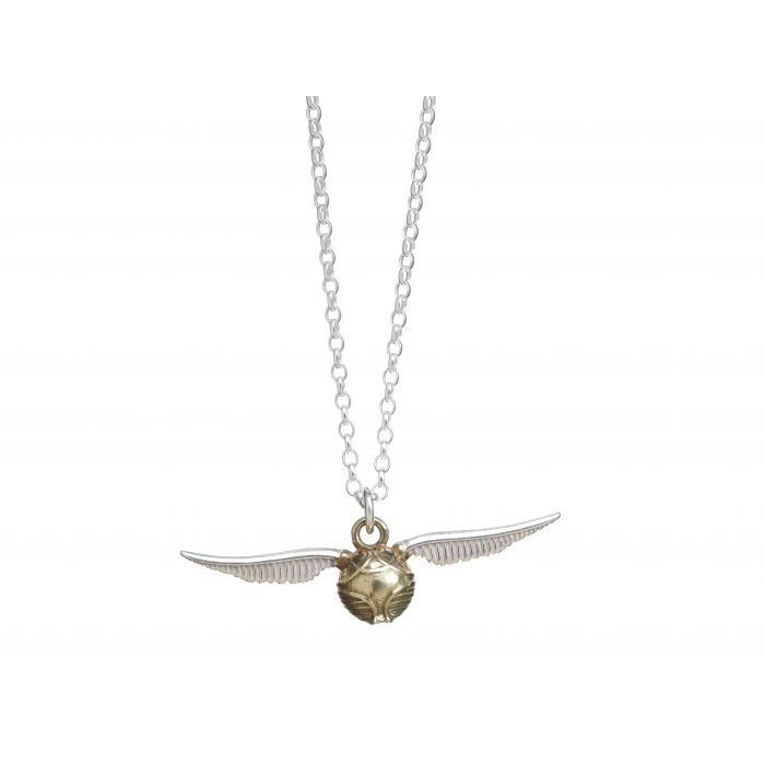 Harry Potter Sterling Silver Golden Snitch Pendant - GeekCore