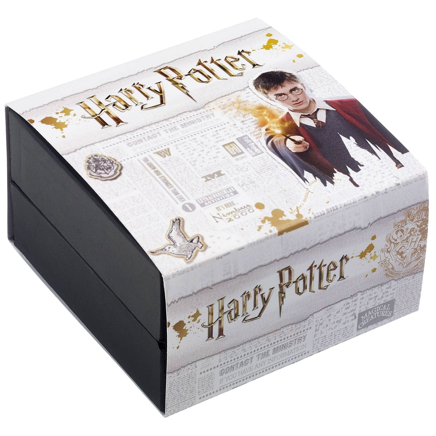Harry Potter Sterling Silver Golden Snitch Ring with Swarovski Crystals - GeekCore
