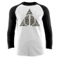 Harry Potter - The Deathly Hallows Premium Baseball T - Shirt - GeekCore