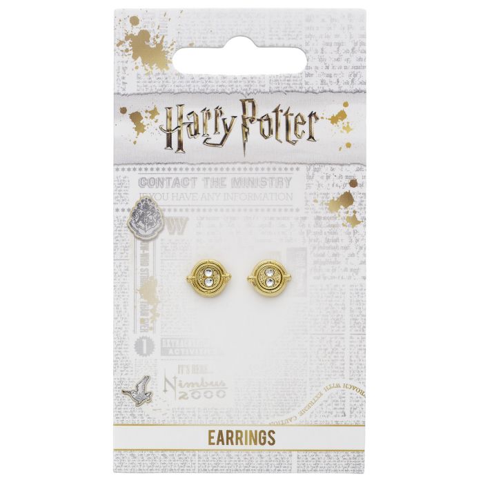 Harry Potter Time Turner Gold Plated Stud Earrings - GeekCore
