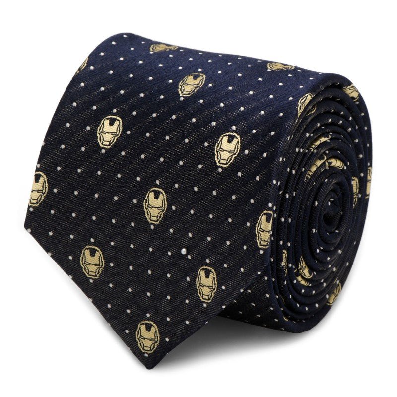 Iron Man Dot Print Silk Tie - GeekCore