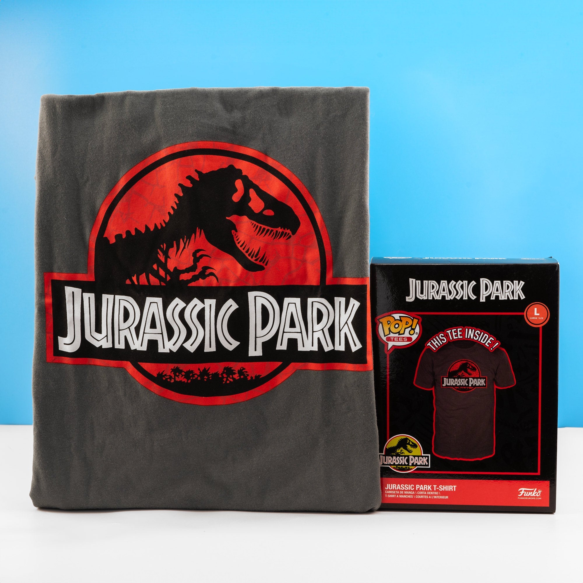 Jurassic Park Classic Logo Funko Boxed Tee - GeekCore