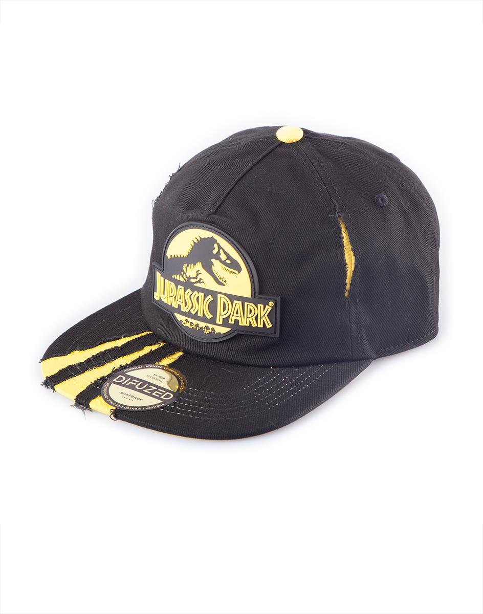 Jurassic Park Ripped Snapback Cap - GeekCore