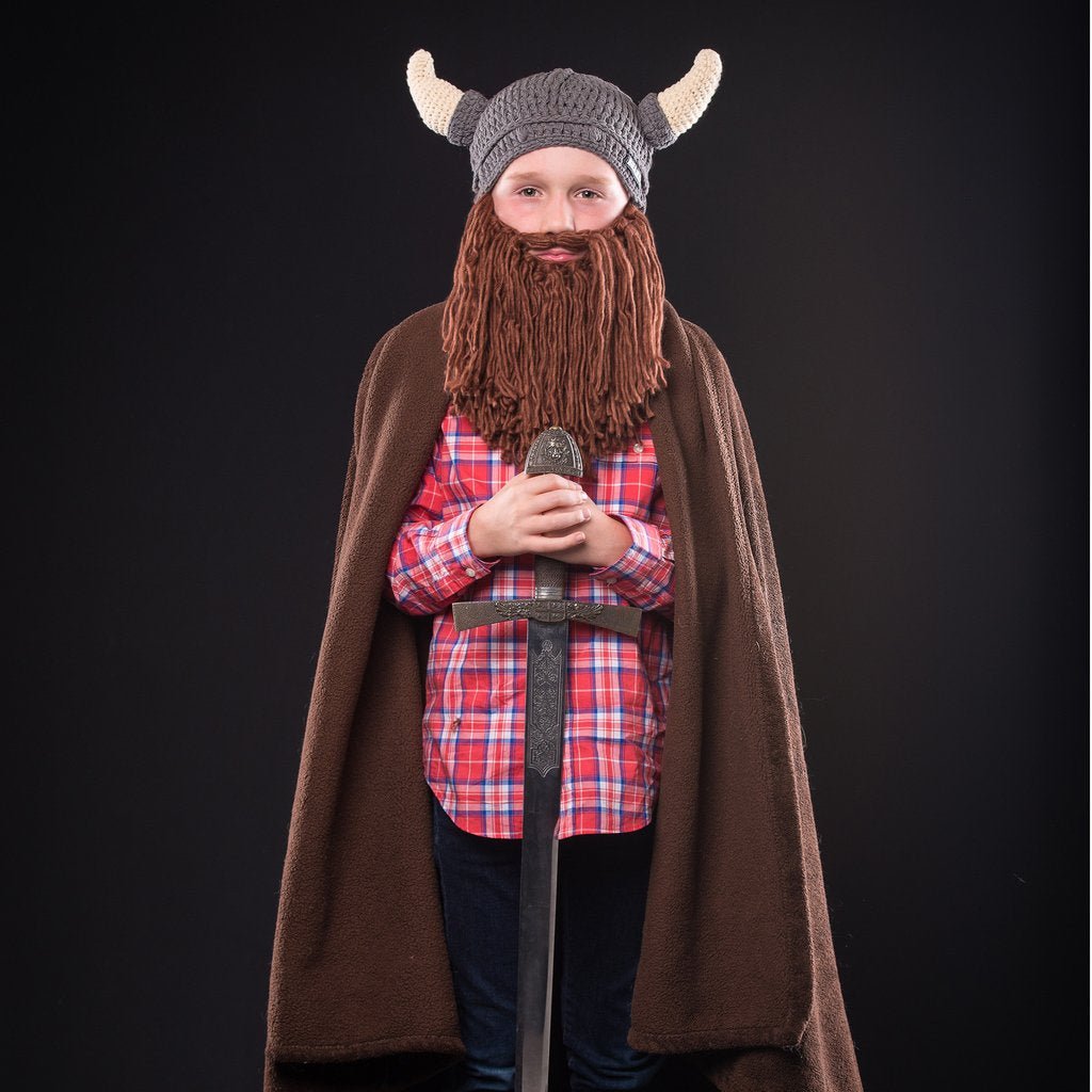 Kids Viking Horn Bearded Hat - GeekCore