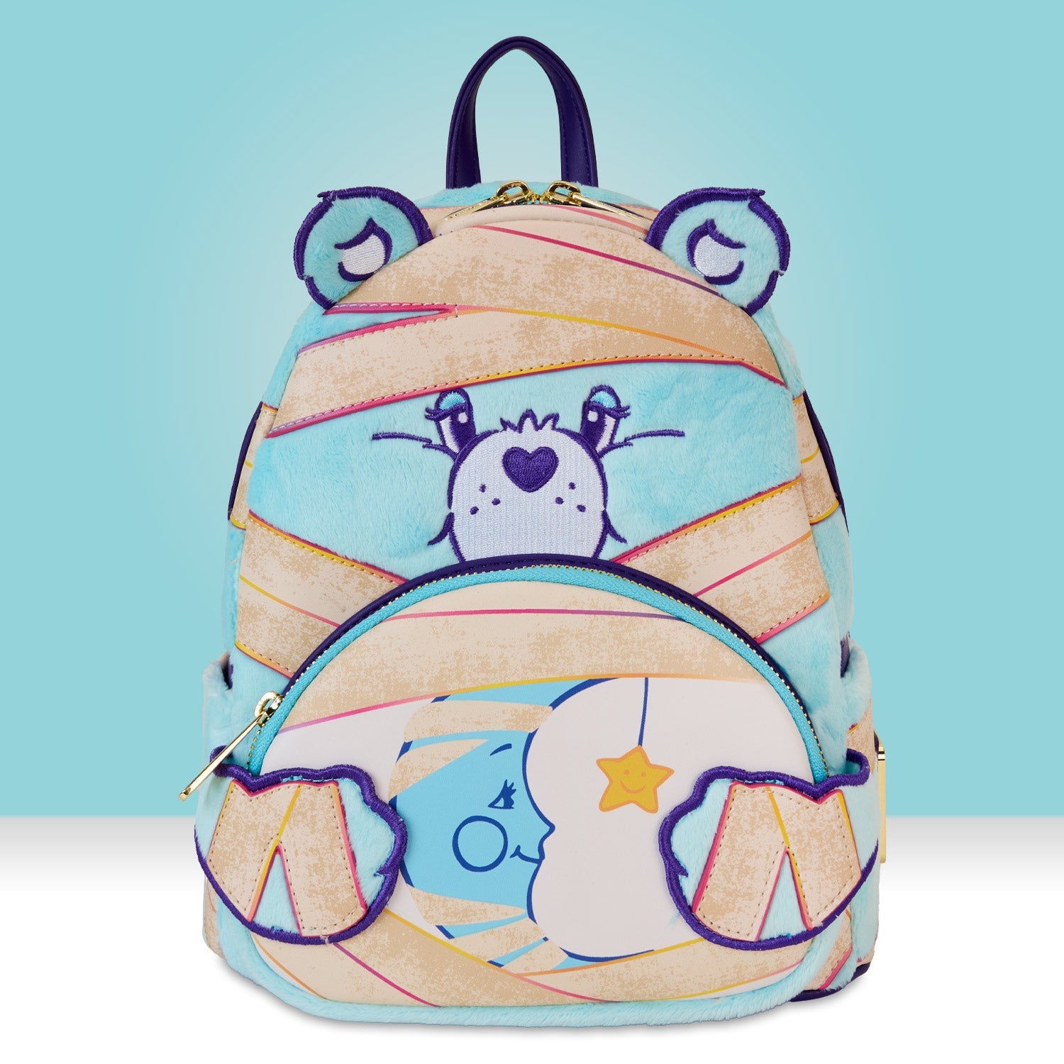 Loungefly Carebears x Universal Monsters Bedtime Bear Mummy Mini Backpack - GeekCore