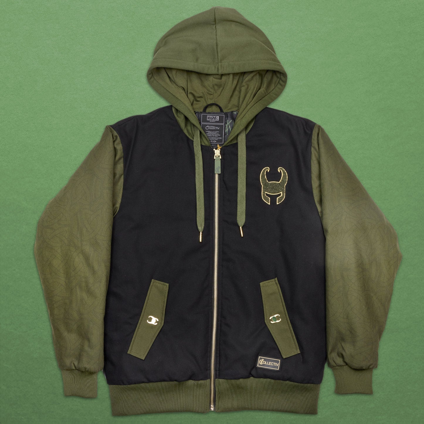 Loungefly Collectiv x Marvel Loki The Weekender Hooded Jacket - GeekCore