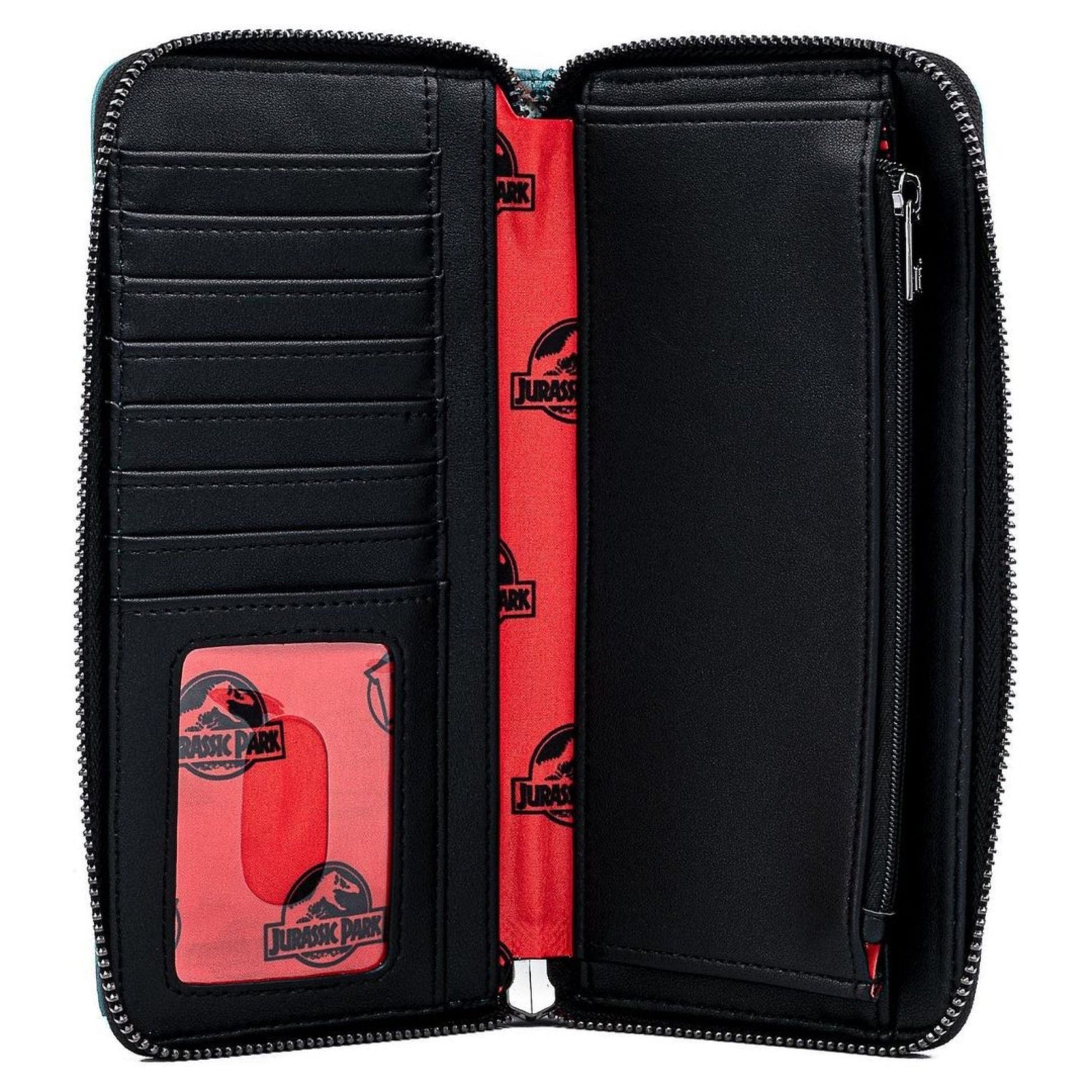 Loungefly Jurassic Park Gates Zip Around Purse - GeekCore