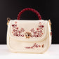 Loungefly Originals Cream & Red Floral Crossbody Bag - GeekCore