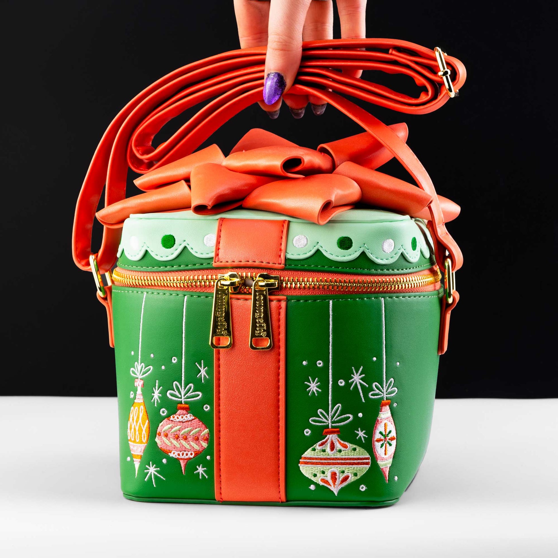 Loungefly Originals Figural Holiday Gift Crossbody Bag - GeekCore