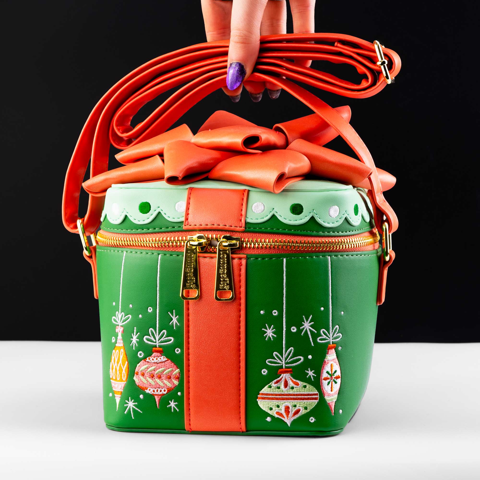 Loungefly Originals Figural Holiday Gift Crossbody Bag - GeekCore