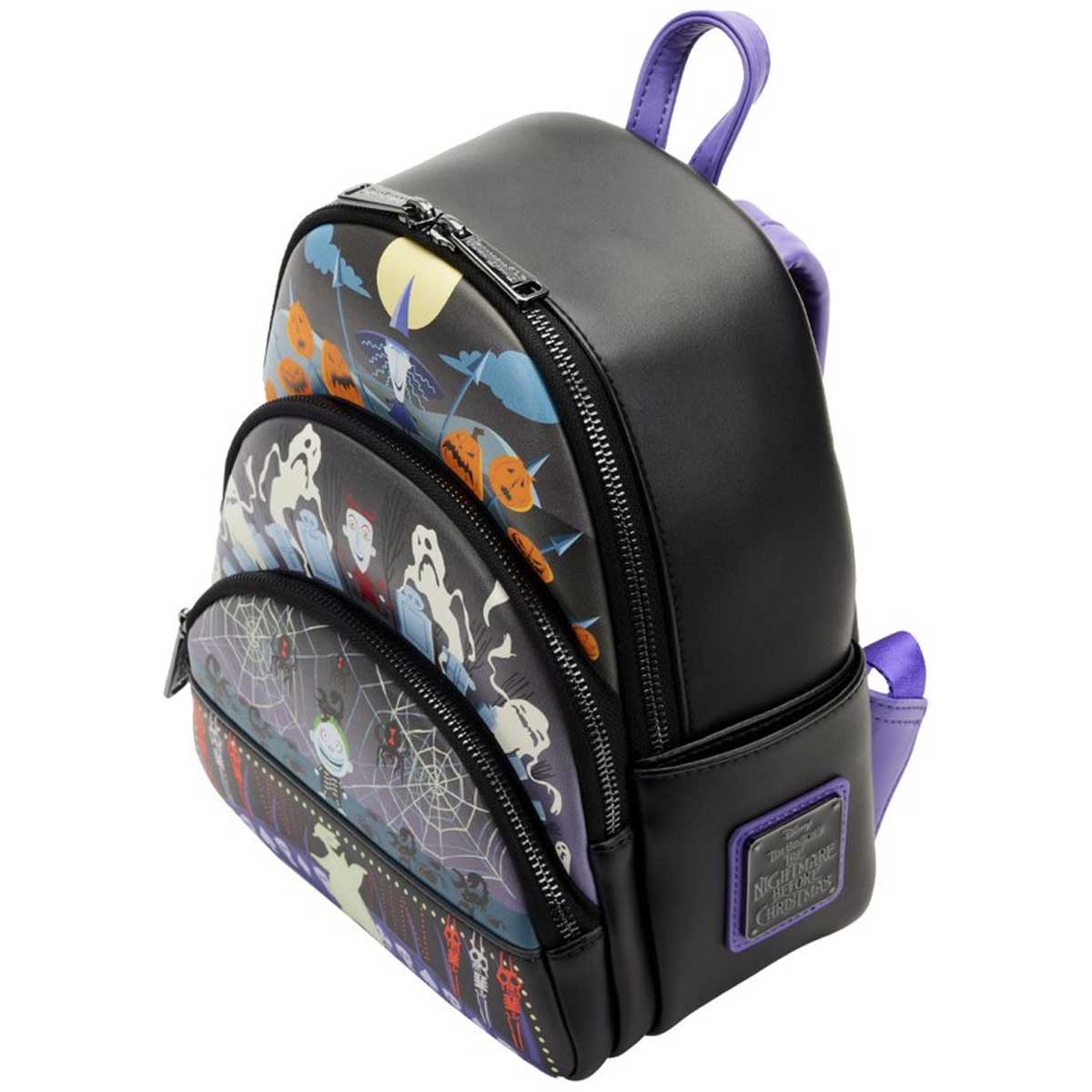 Loungefly The Nightmare Before Christmas Triple Pocket Lock Shock Barrel Oogie Boogie Backpack - GeekCore