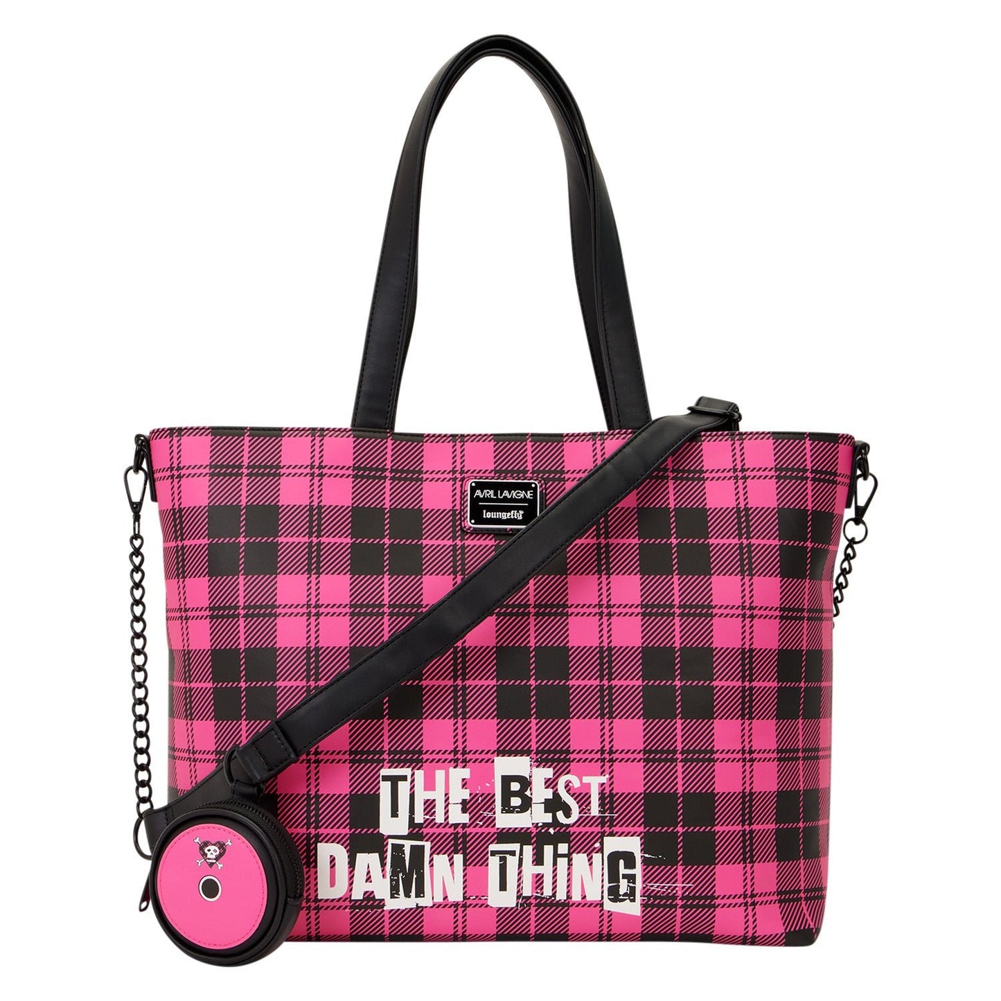 Loungefly x Avril Lavigne Logo Tote Crossbody Bag with Coin Bag - GeekCore