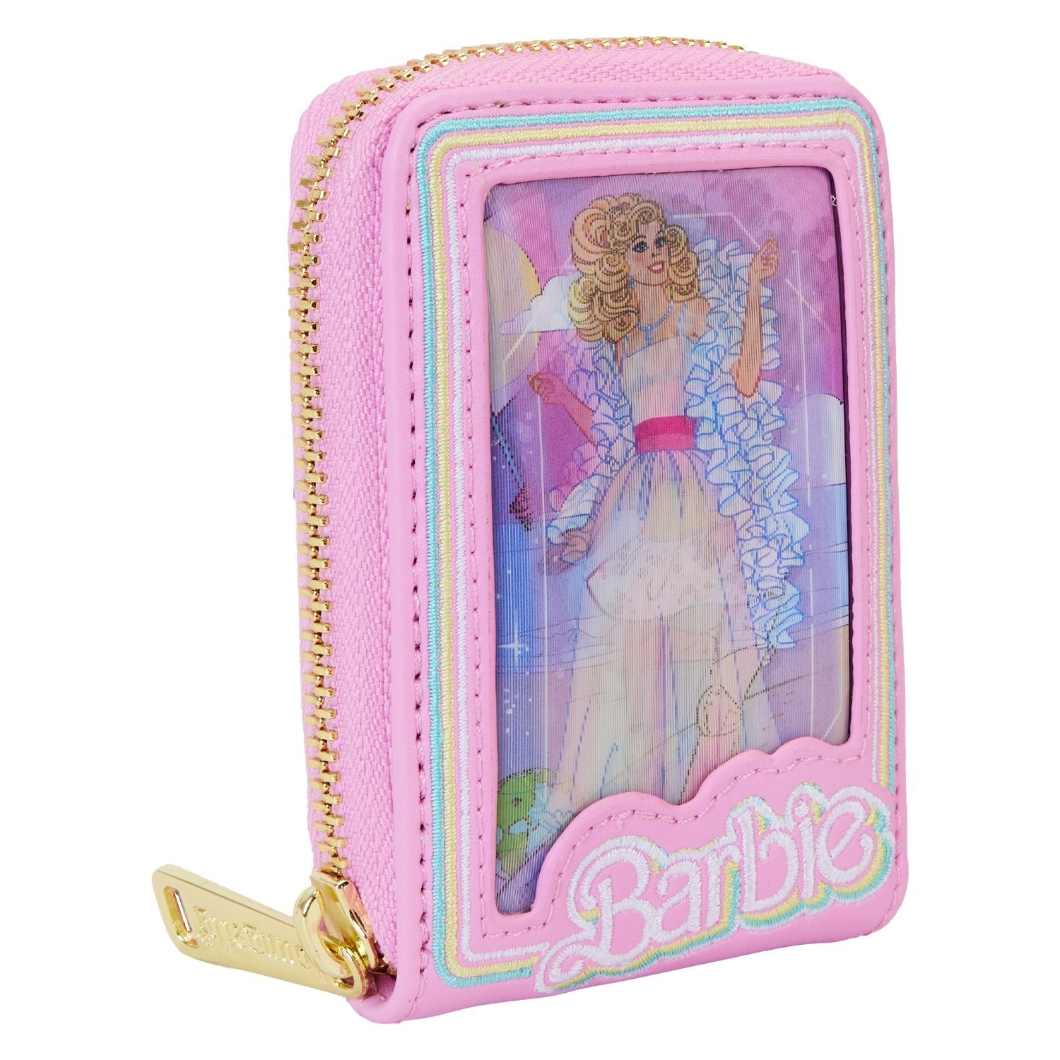 Loungefly x Barbie Doll Box Triple Lenticular Zip Around Wallet - GeekCore