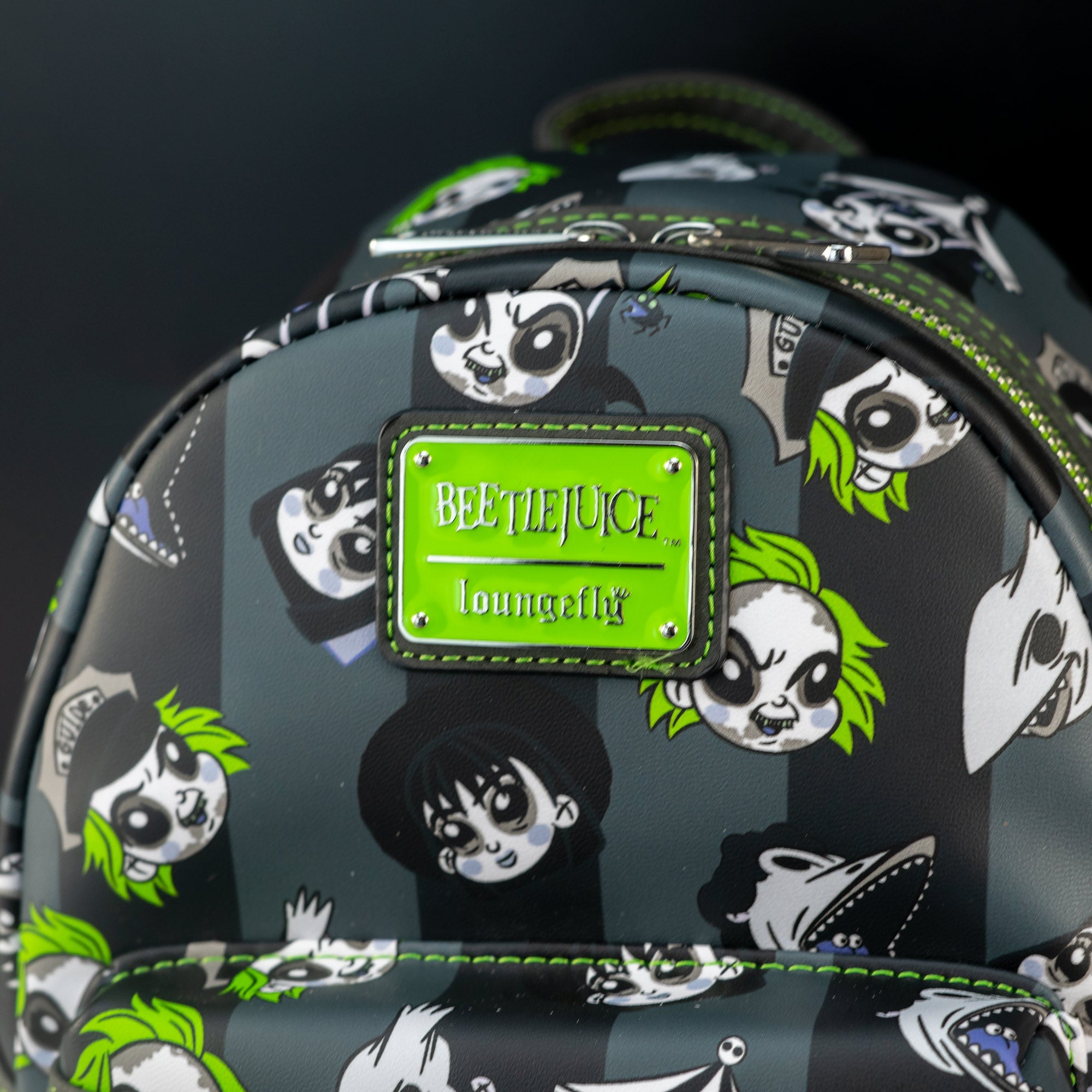 Loungefly x Beetlejuice Striped Character Icon Print Mini Backpack - GeekCore