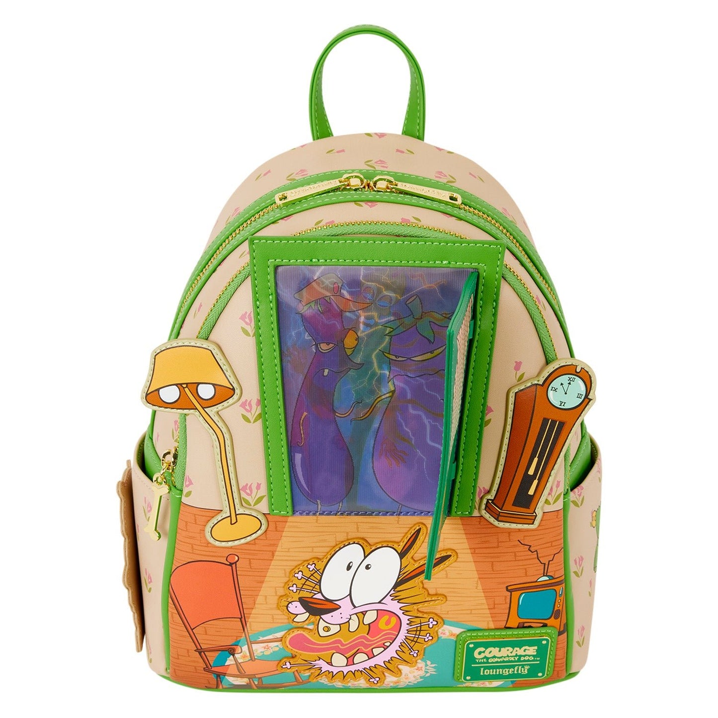 Loungefly x Courage the Cowardly Dog Lenticular Mini Backpack - GeekCore