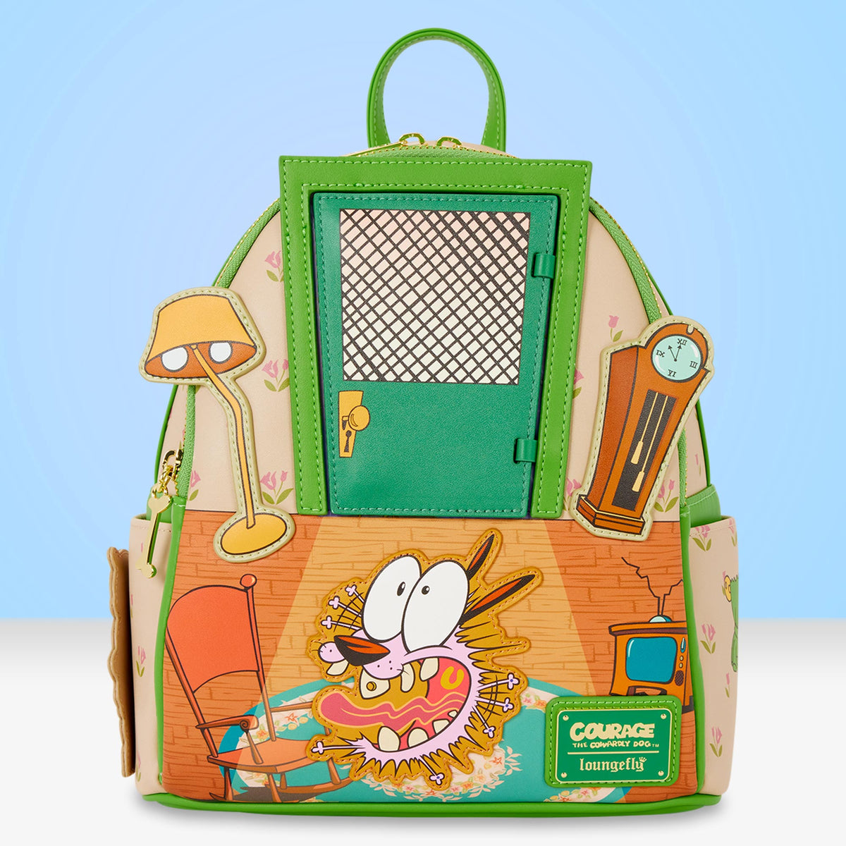 Loungefly x Courage the Cowardly Dog Lenticular Mini Backpack - GeekCore