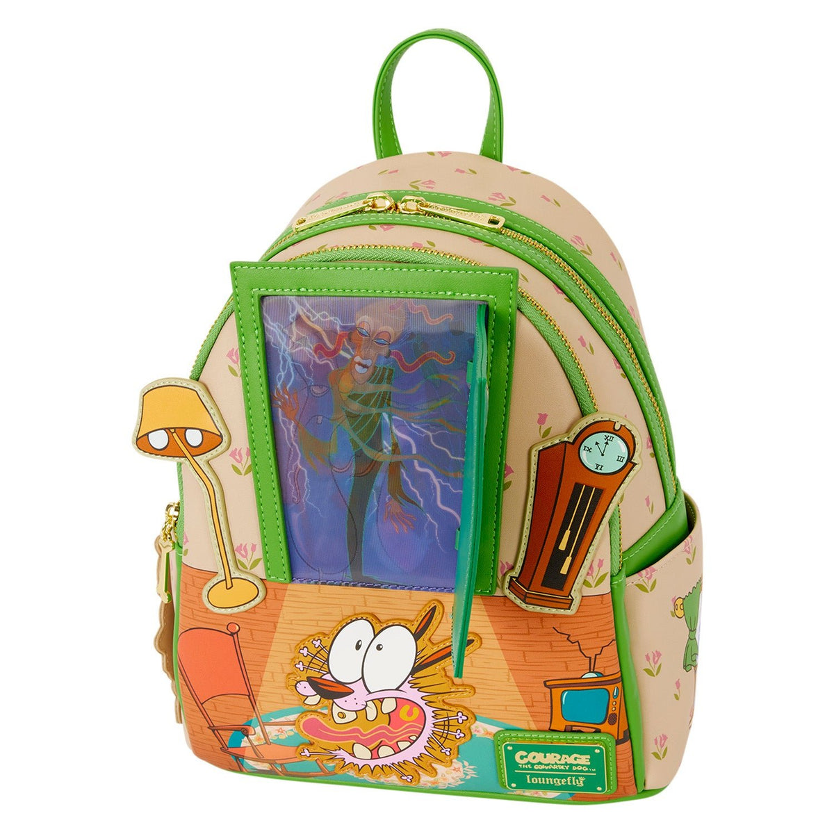 Loungefly x Courage the Cowardly Dog Lenticular Mini Backpack - GeekCore