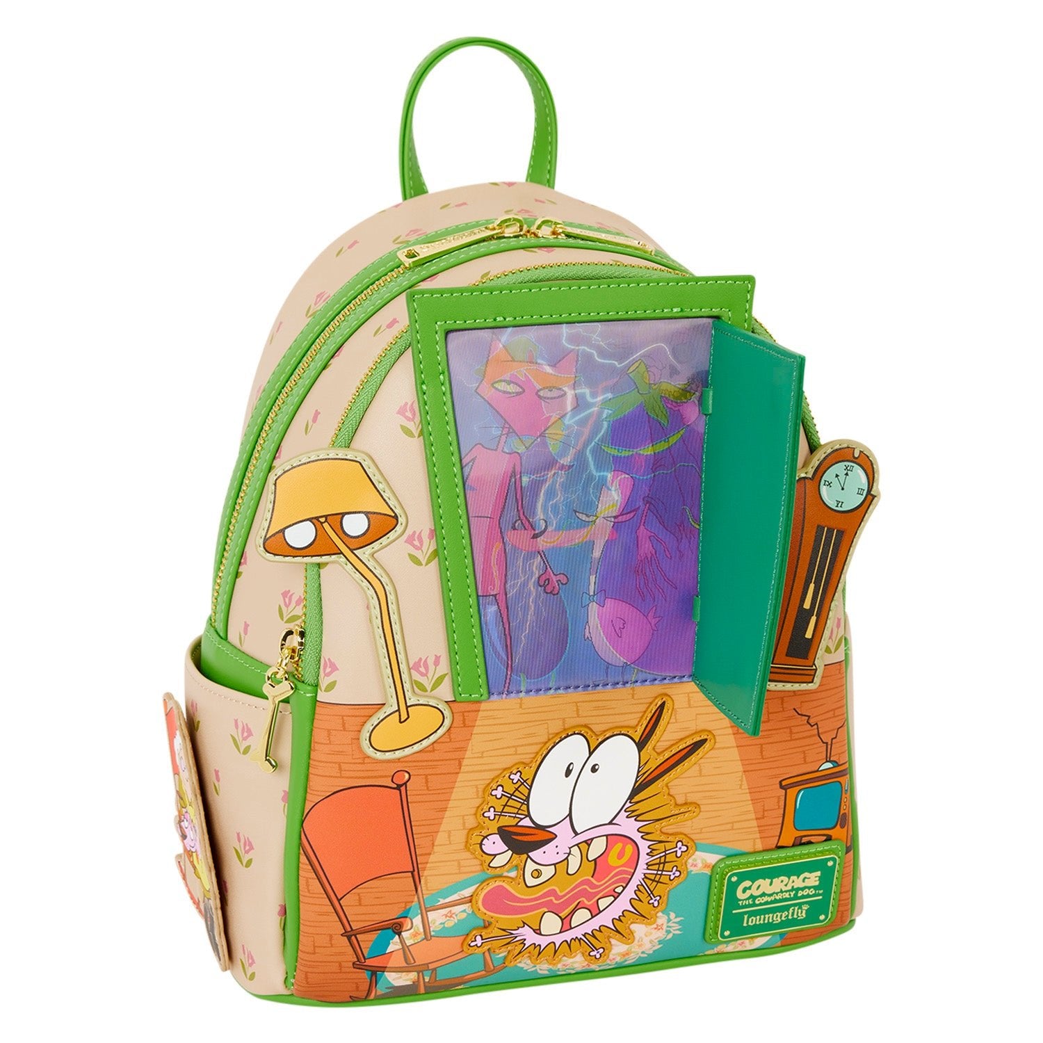 Loungefly x Courage the Cowardly Dog Lenticular Mini Backpack - GeekCore