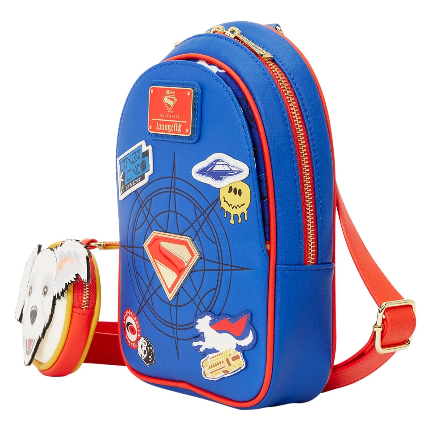 Loungefly x DC Comics Supergirl Krypto Sling Crossbody Bag - GeekCore