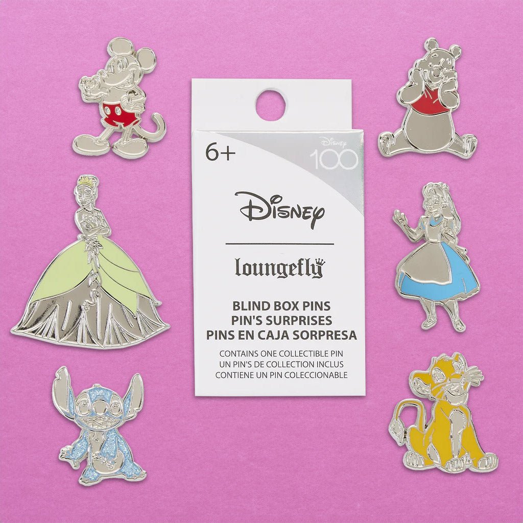 Loungefly x Disney 100th Anniversary Platinum Character Mystery Blind Box Mystery Pin - GeekCore