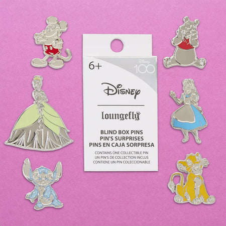 Loungefly x Disney 100th Anniversary Platinum Character Mystery Blind Box Mystery Pin - GeekCore