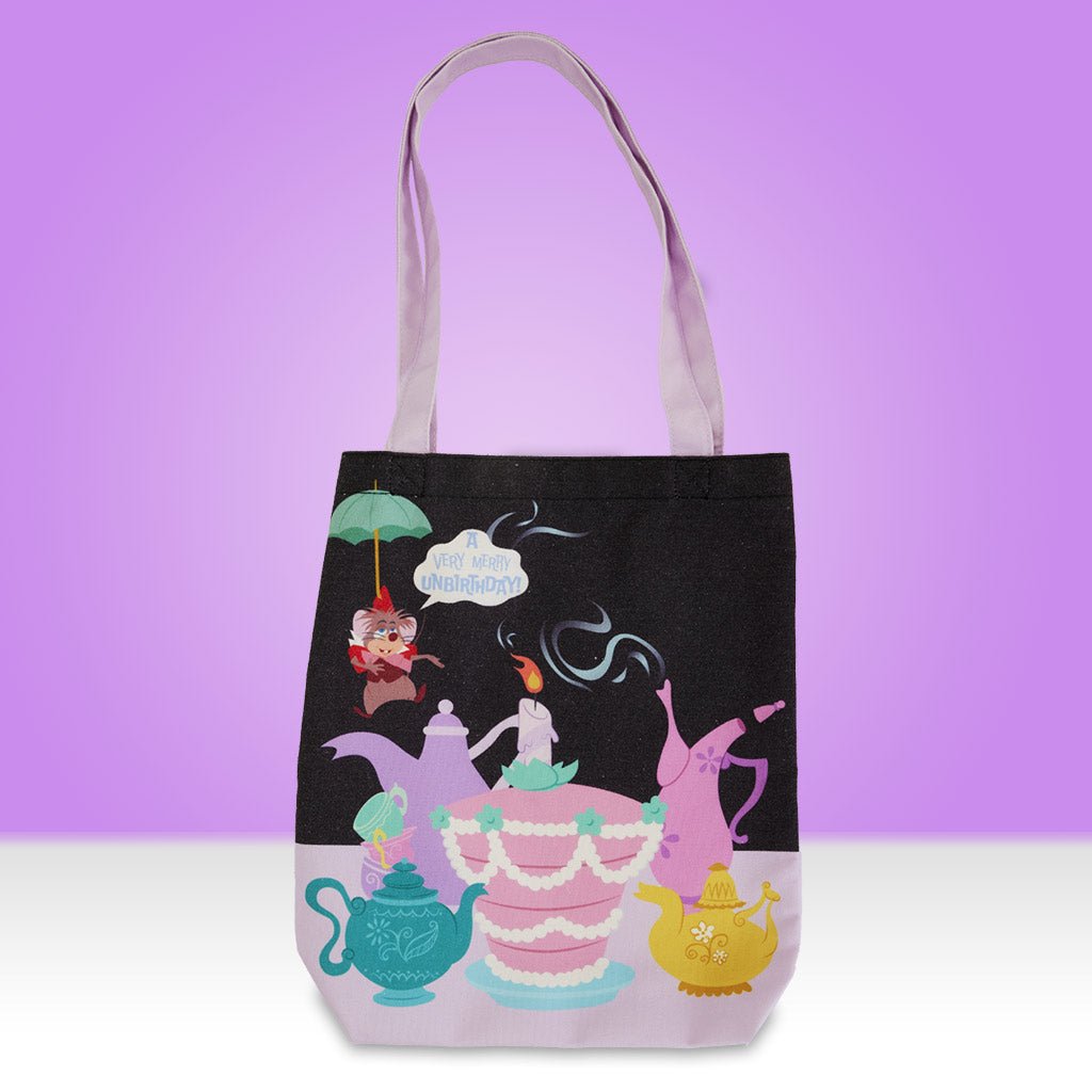 Loungefly x Disney Alice in Wonderland Unbirthday Canvas Tote Bag - GeekCore