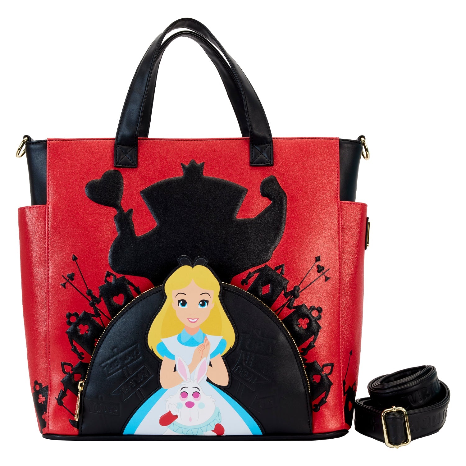 Loungefly x Disney Alice in Wonderland Villains Convertible Crossbody Bag - GeekCore