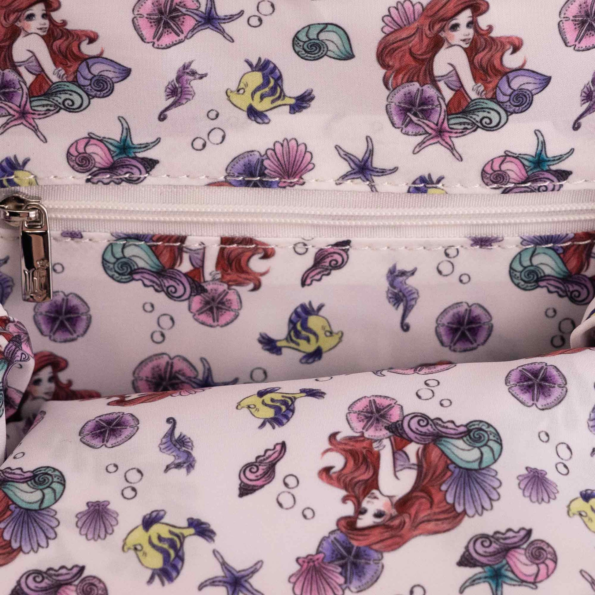 Loungefly x Disney Ariel Floral Kisslock Mini Backpack - GeekCore