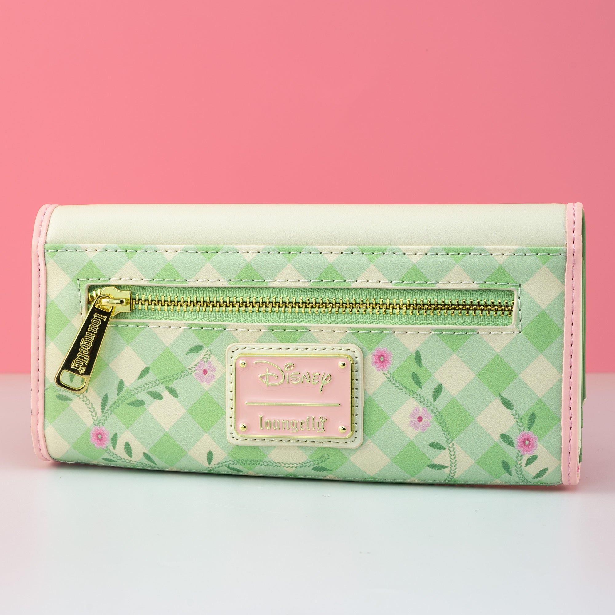 Loungefly x Disney Bambi Spring Time Gingham Tri - fold Purse - GeekCore