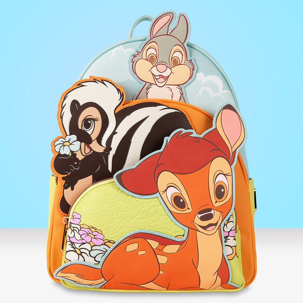 Loungefly x Disney Bambi Triple Pocket Mini Backpack - GeekCore