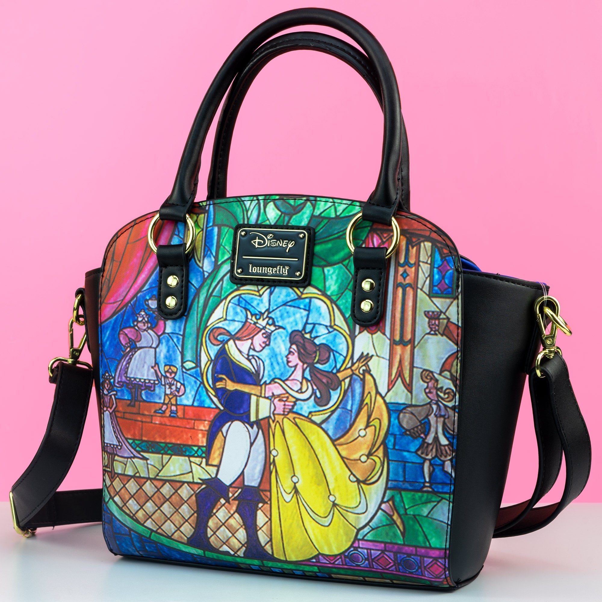 Loungefly x Disney Beauty and the Beast Belle Castle Crossbody Bag - GeekCore