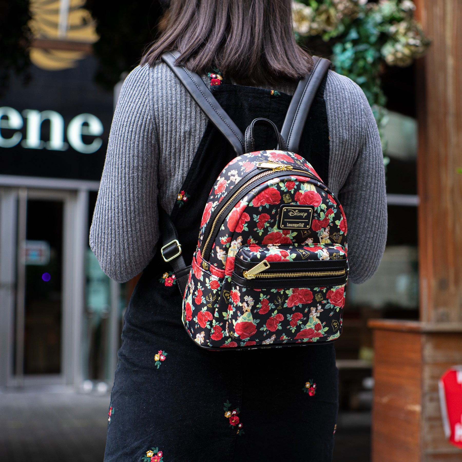 Loungefly x Disney Beauty and the Beast Belle Roses Mini Backpack - GeekCore