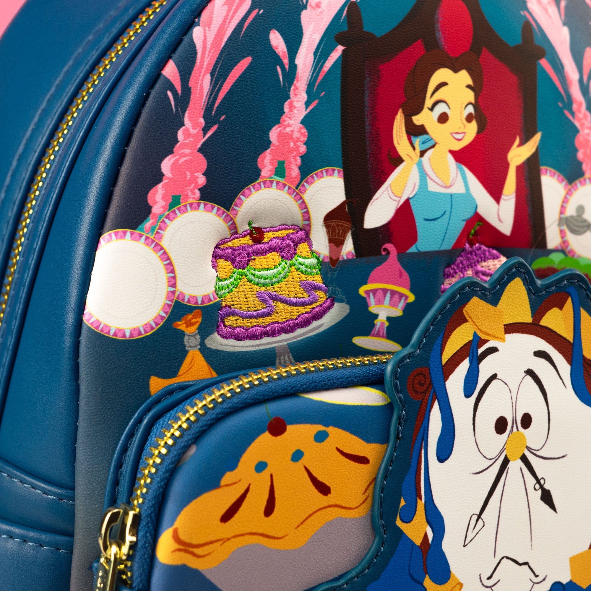 Loungefly x Disney Beauty and The Beast Cogsworth Be Our Guest Mini Backpack - GeekCore