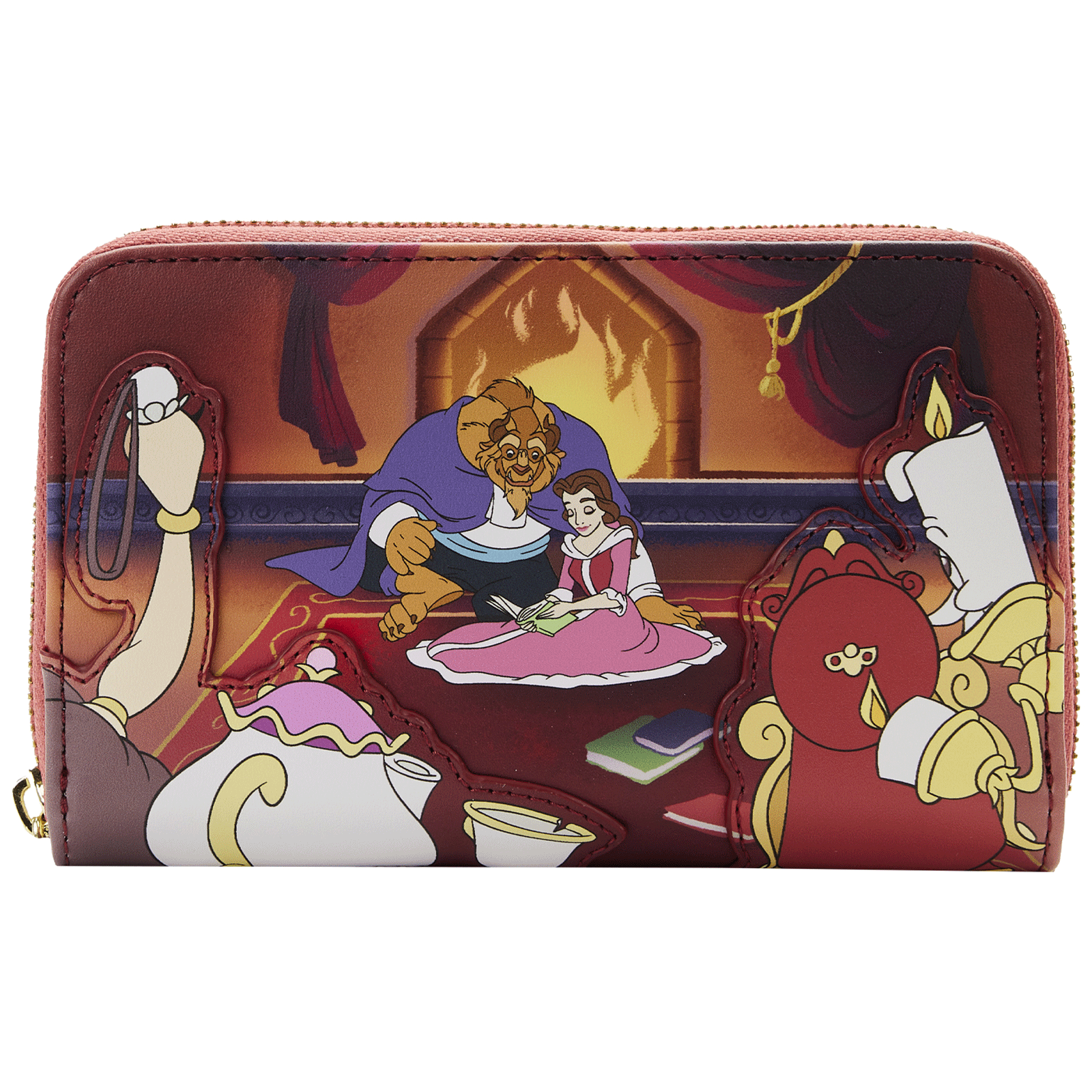 Loungefly x Disney Beauty and the Beast Fireplace Scene Wallet - GeekCore