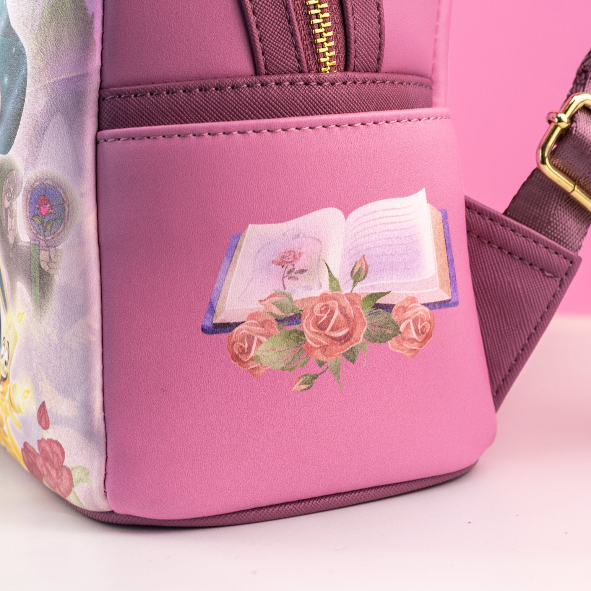 Loungefly x Disney Beauty and the Beast Pastel Character Ensemble Mini Backpack - GeekCore