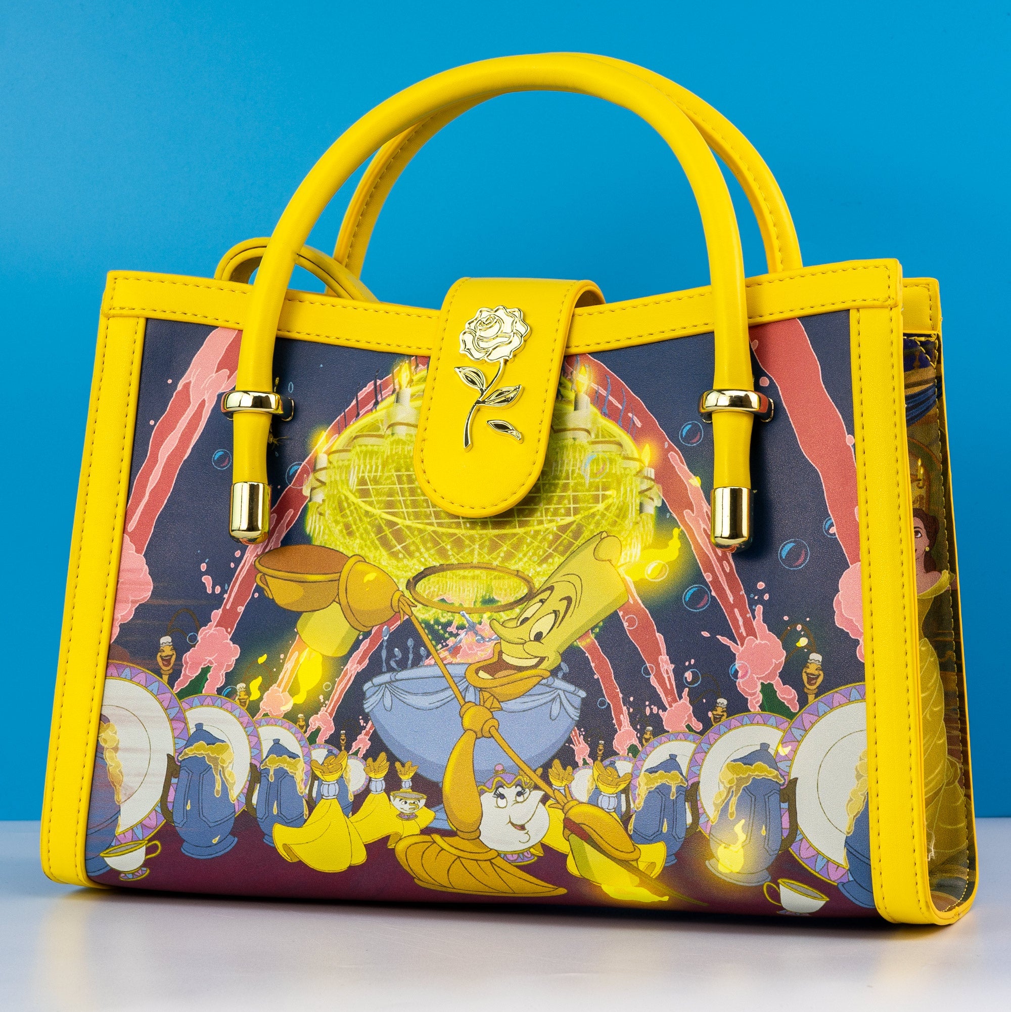 Loungefly x Disney Beauty and The Beast Scenes Crossbody Bag - GeekCore