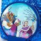 Loungefly x Disney Beauty and the Beast Snow Globe Sapphire Blue Sequin Mini Backpack - GeekCore