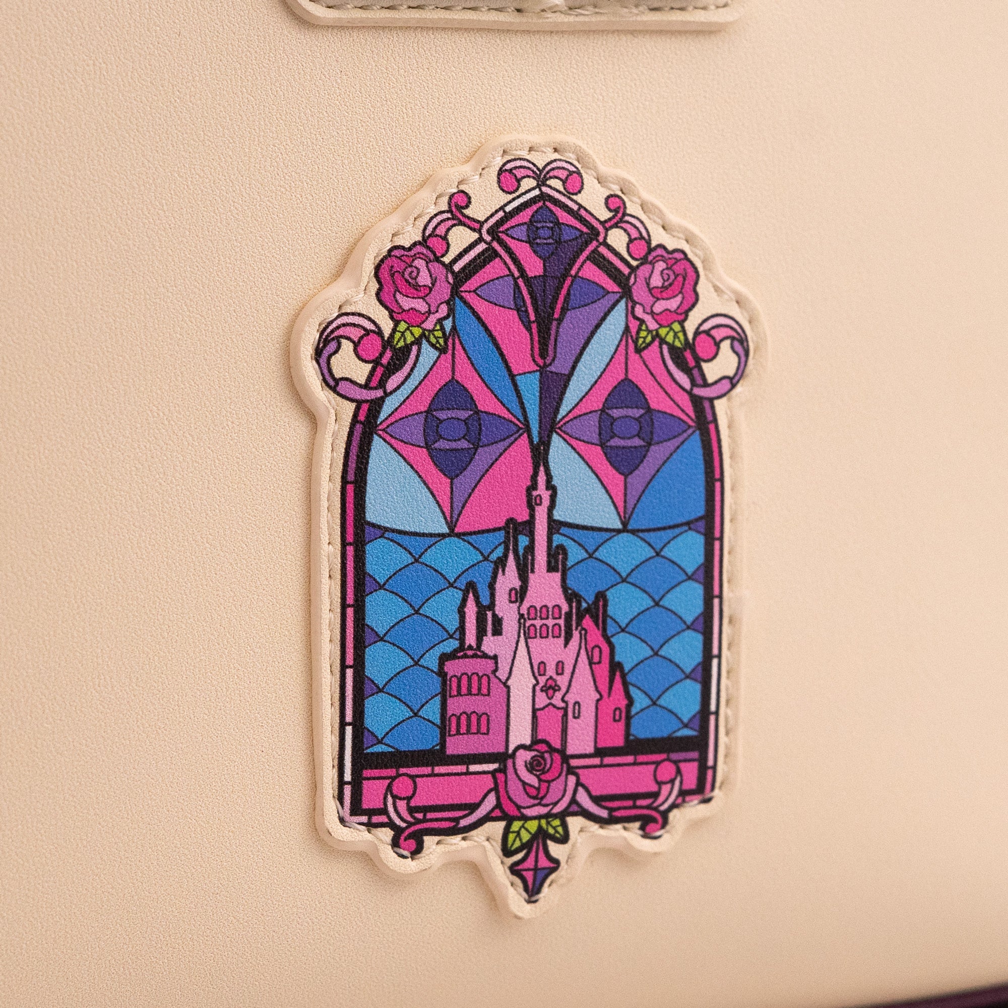 Loungefly x Disney Beauty and the Beast Stained Glass Mini Crossbody Tote - GeekCore