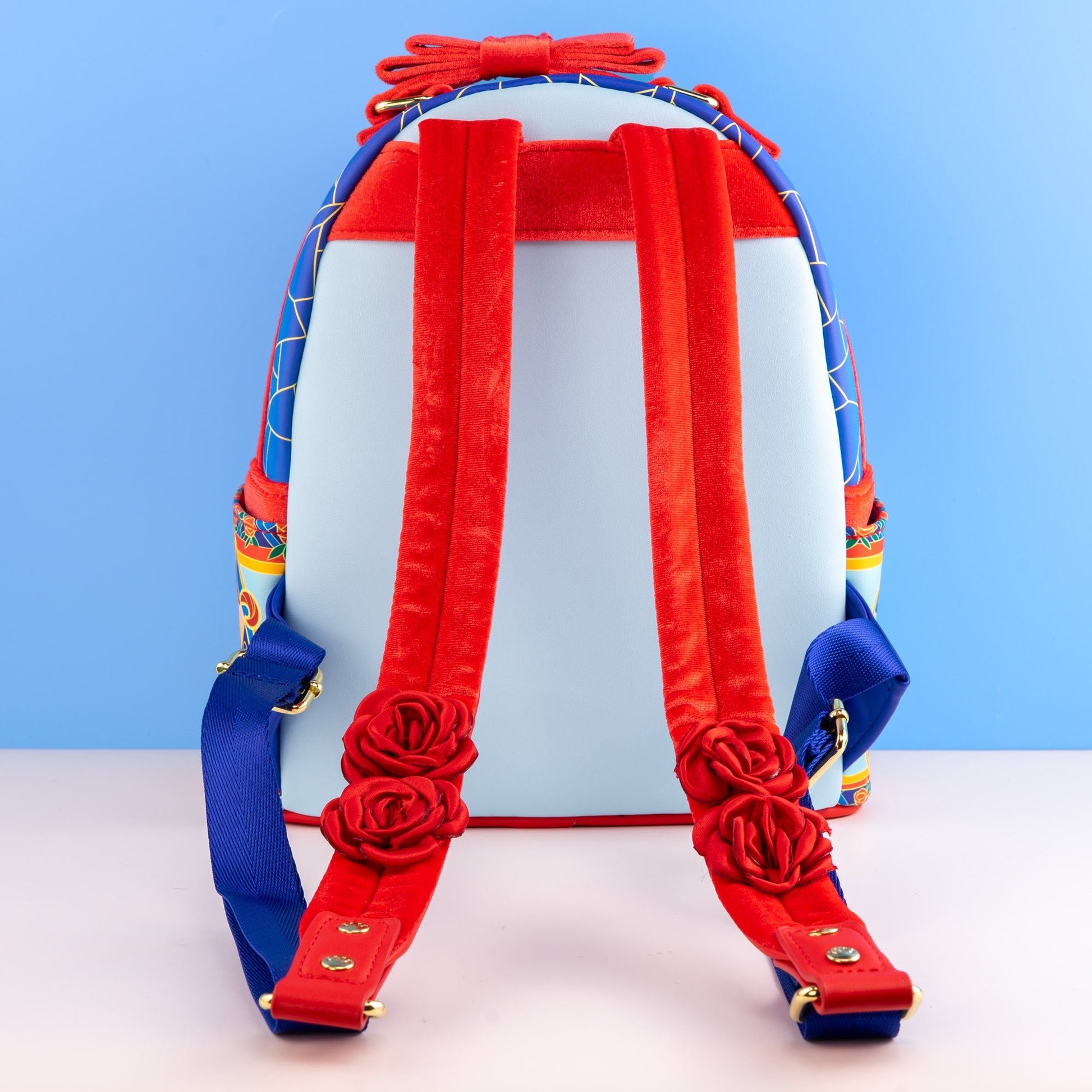 Loungefly x Disney Beauty and the Beast Stained Glass Roses Mini Backpack - GeekCore