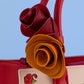 Loungefly x Disney Beauty & Beast Belle Red Stained Glass Mini Crossbody Tote - GeekCore