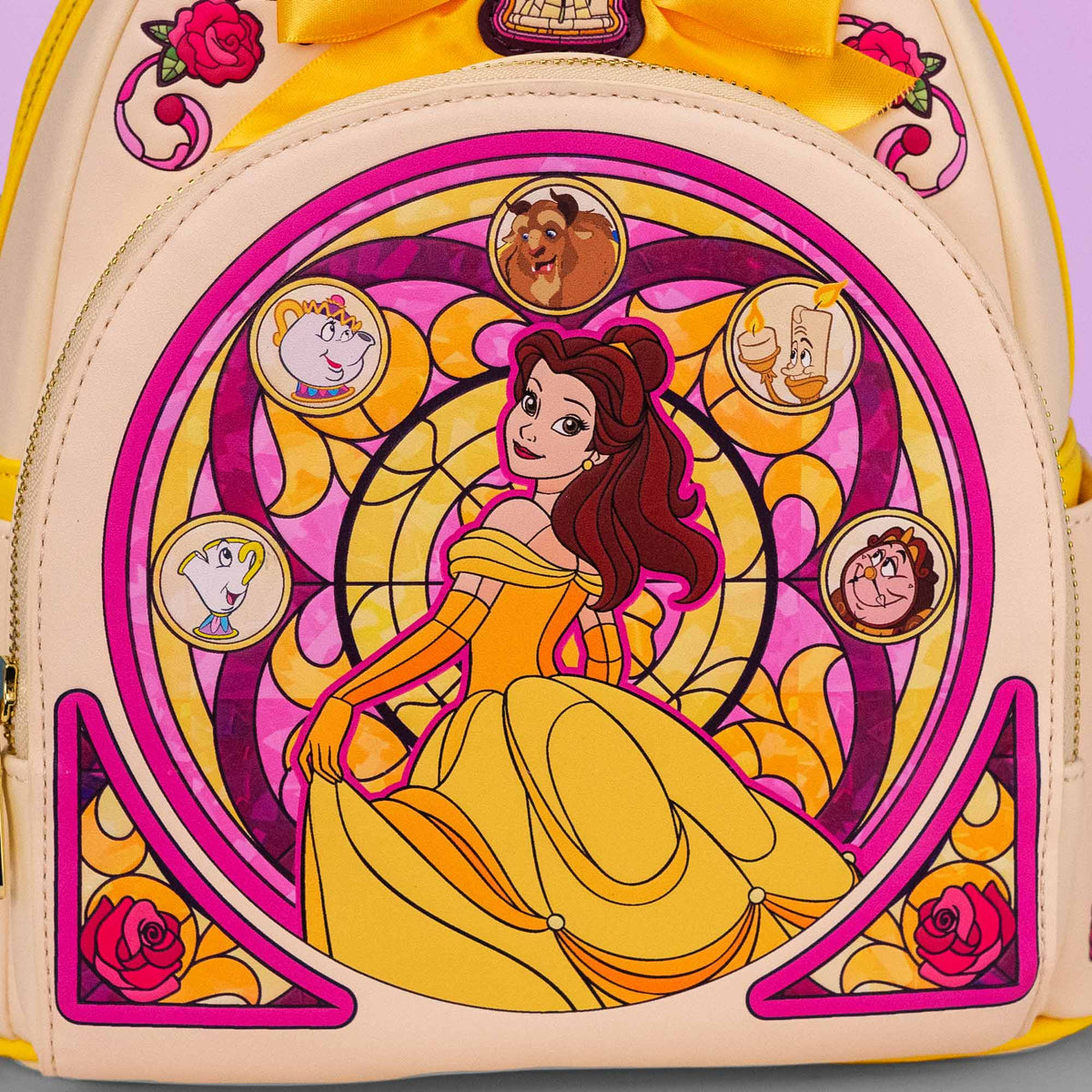 Loungefly x Disney Belle Stained Glass Portrait Mini Backpack - GeekCore