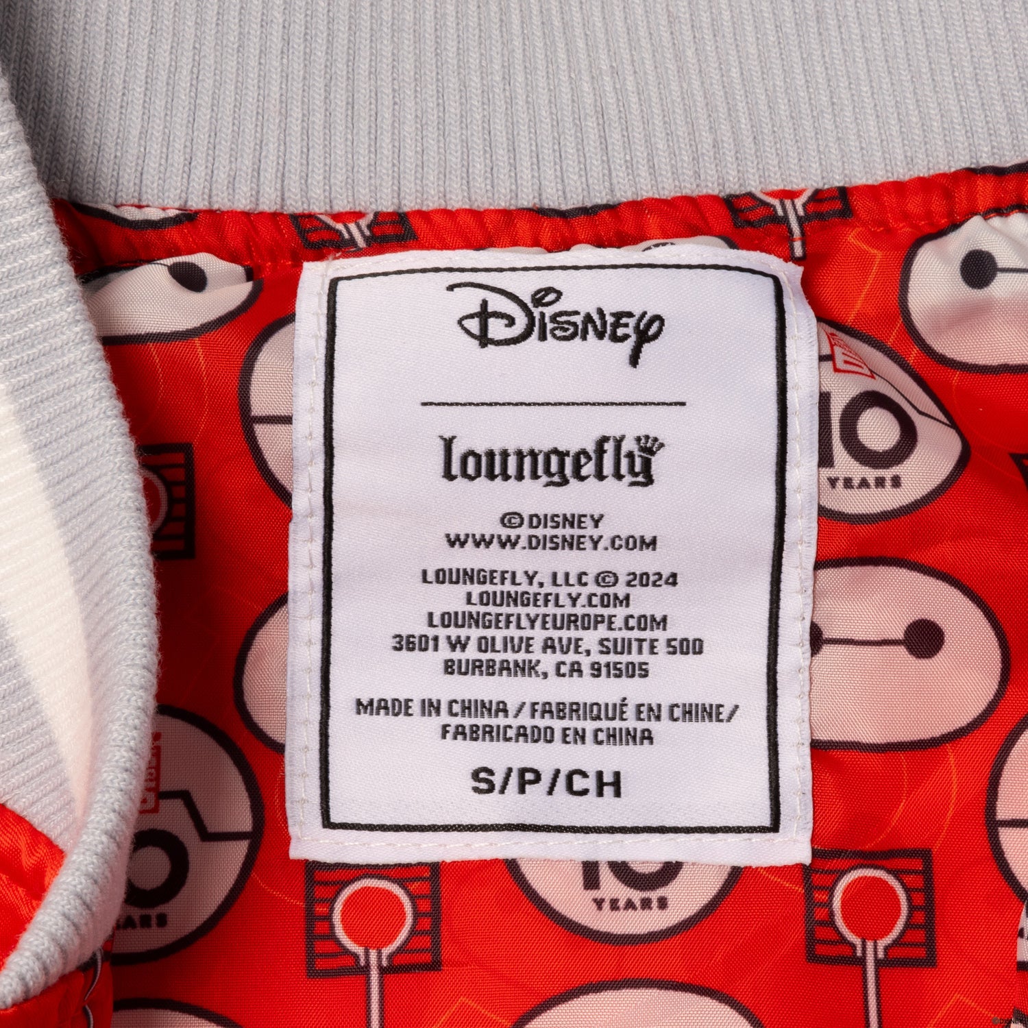 Loungefly x Disney Big Hero 6 10th Anniversary Satin Bomber Jacket - GeekCore