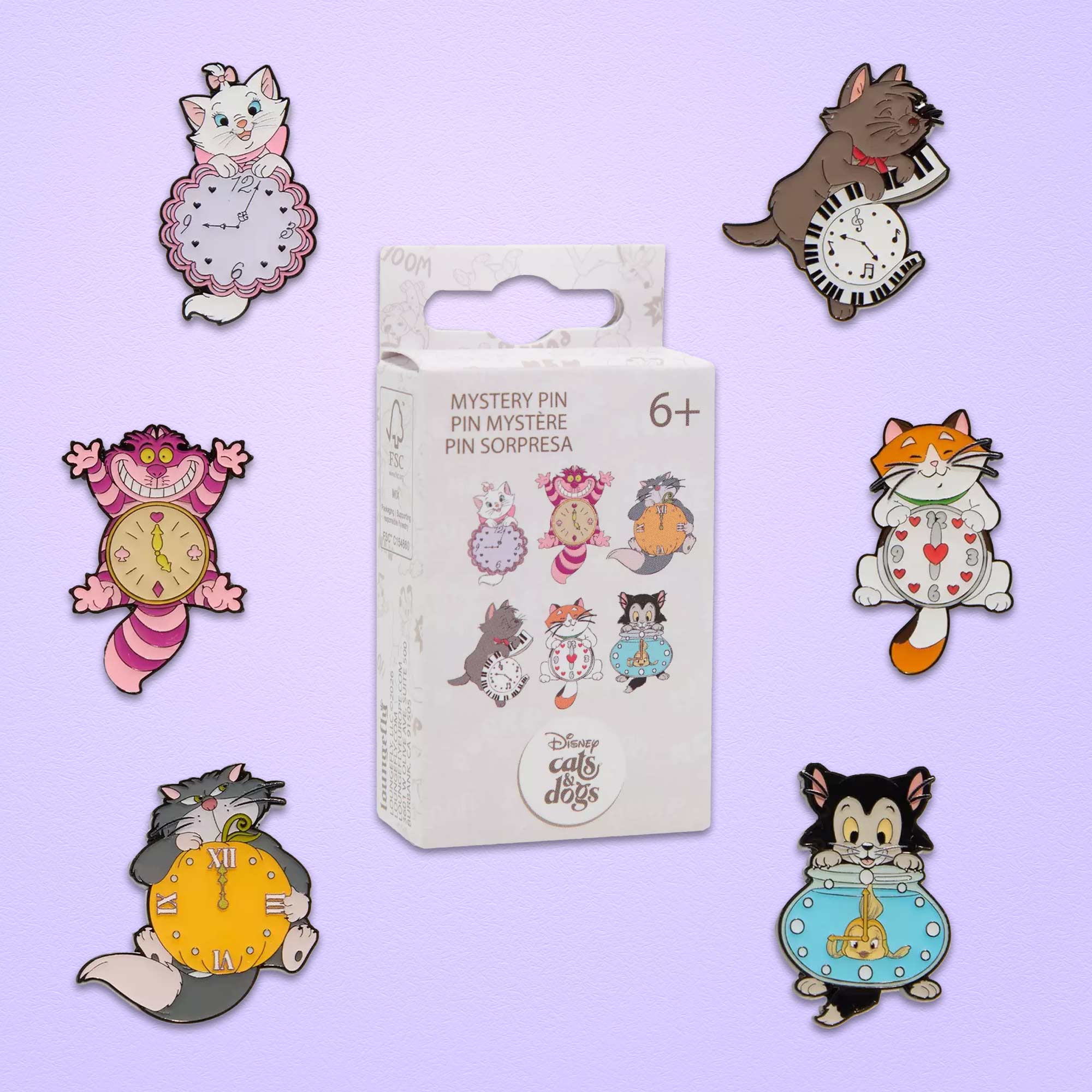Loungefly x Disney Cats Wall Clocks Blind Box Mystery Pin - GeekCore