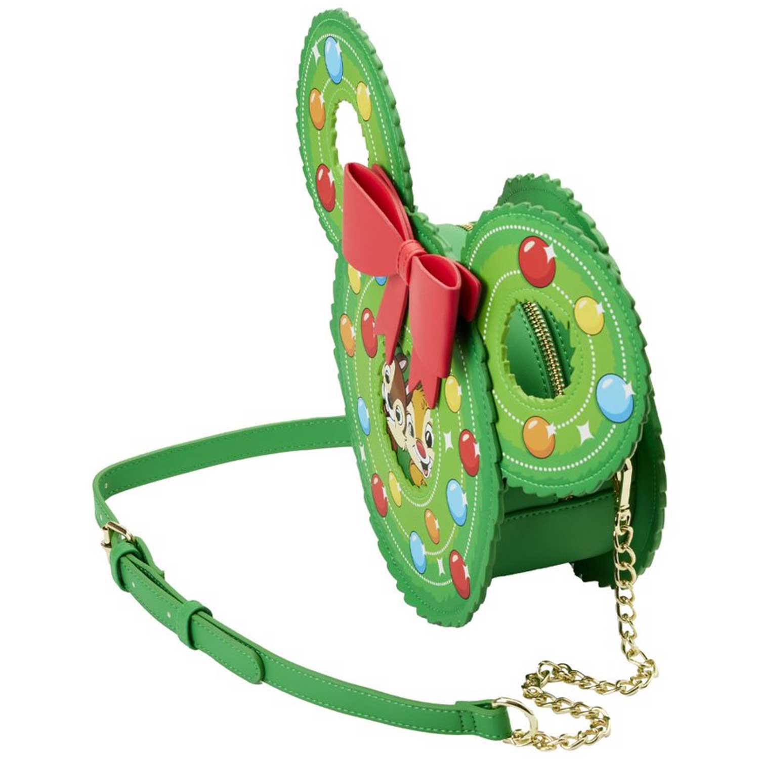 Loungefly x Disney Chip and Dale Figural Wreath Crossbody Bag - GeekCore