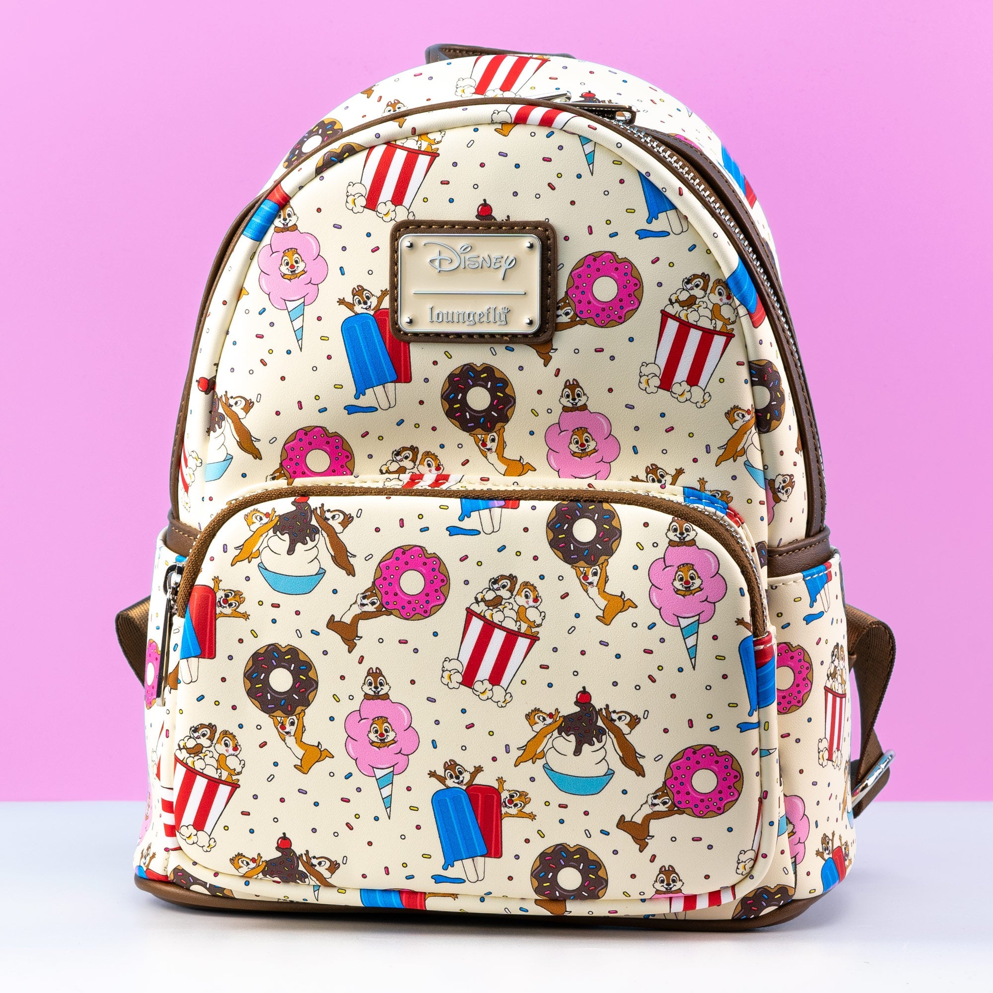 Loungefly x Disney Chip and Dale Snackies All Over Print Mini Backpack - GeekCore