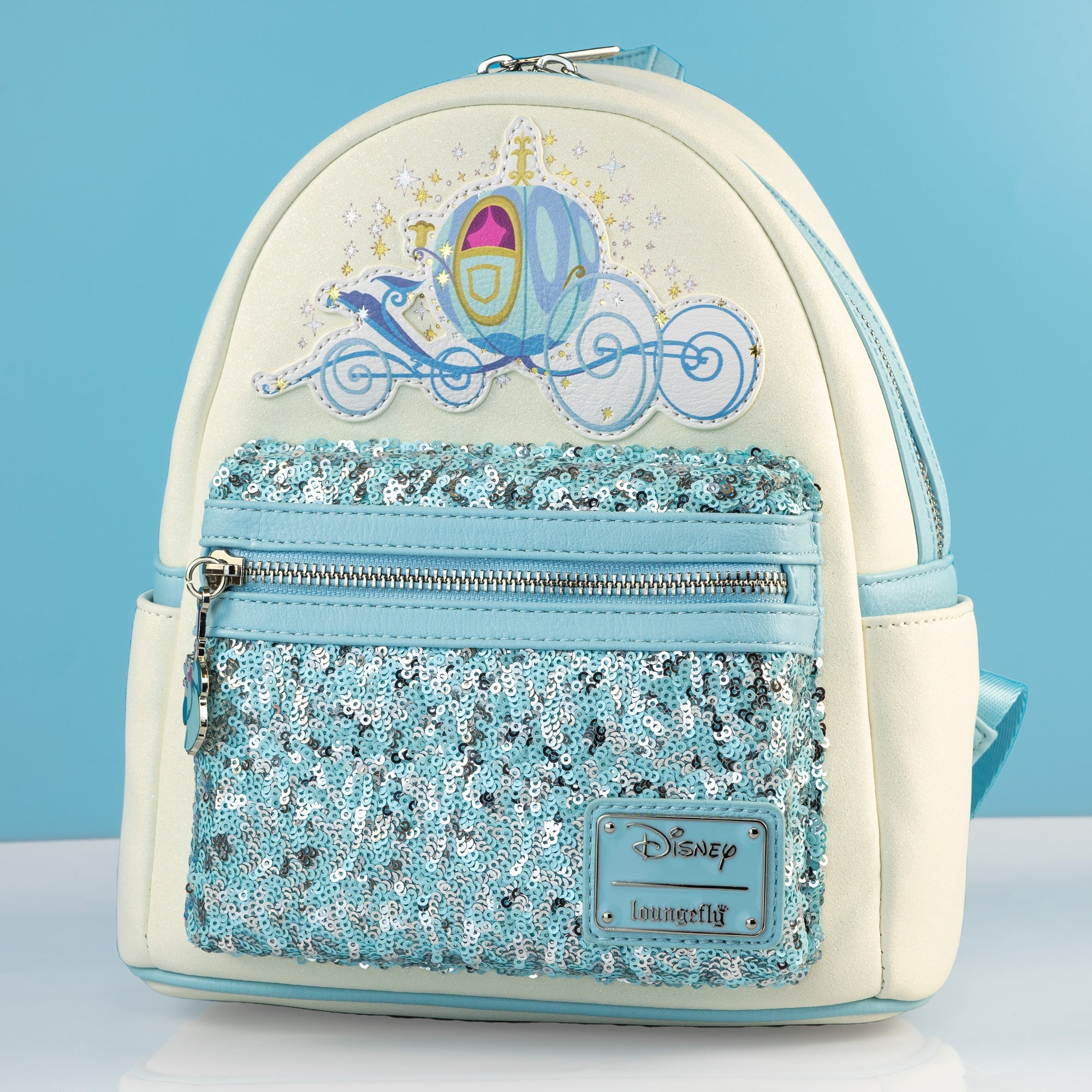 Loungefly x Disney Cinderella Carriage Sequin Mini Backpack - GeekCore