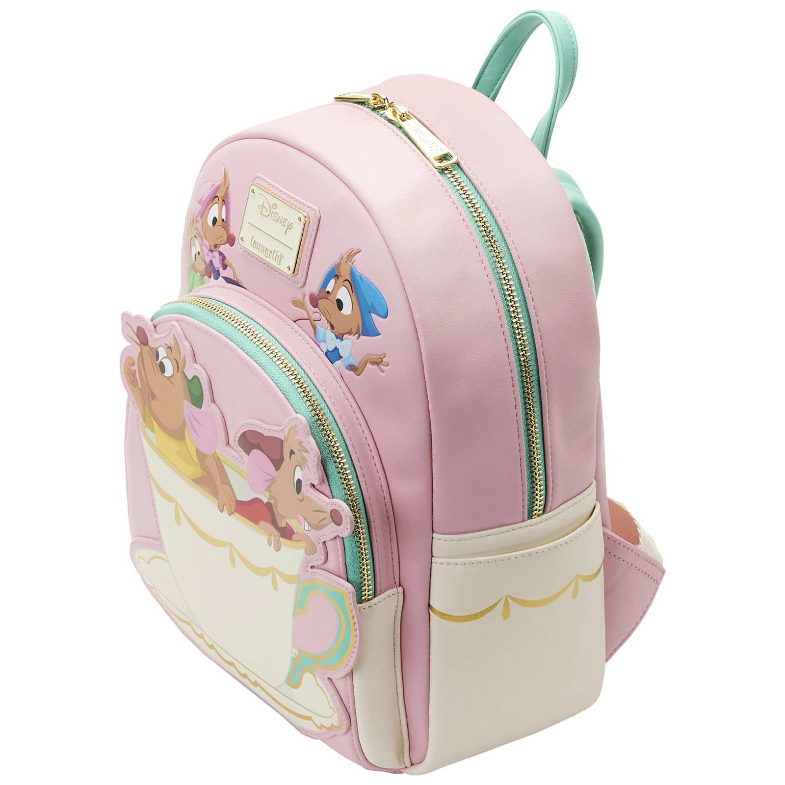 Loungefly x Disney Cinderella Gus and Jaq Teacup Mini Backpack - GeekCore