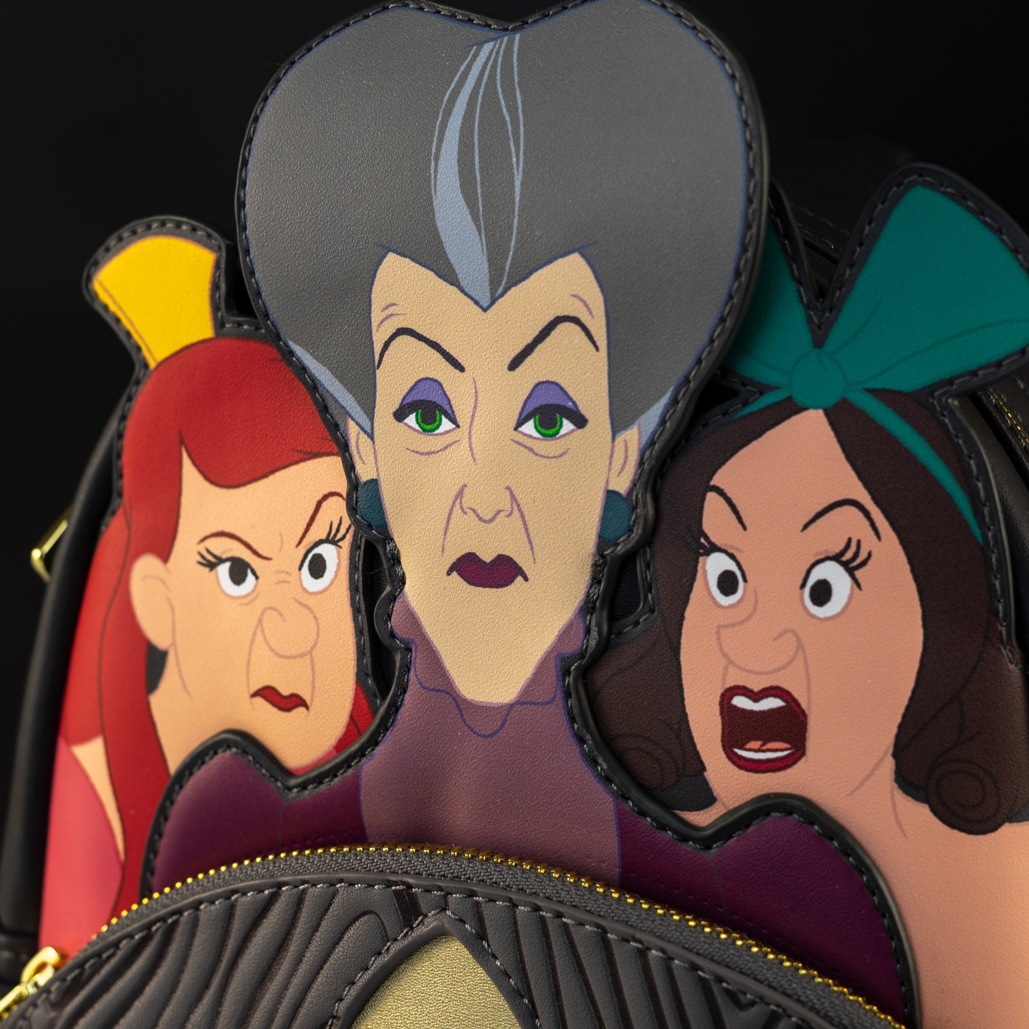 Loungefly x Disney Cinderella Lady Tremaine, Anastasia and Drizella Mini Backpack - GeekCore