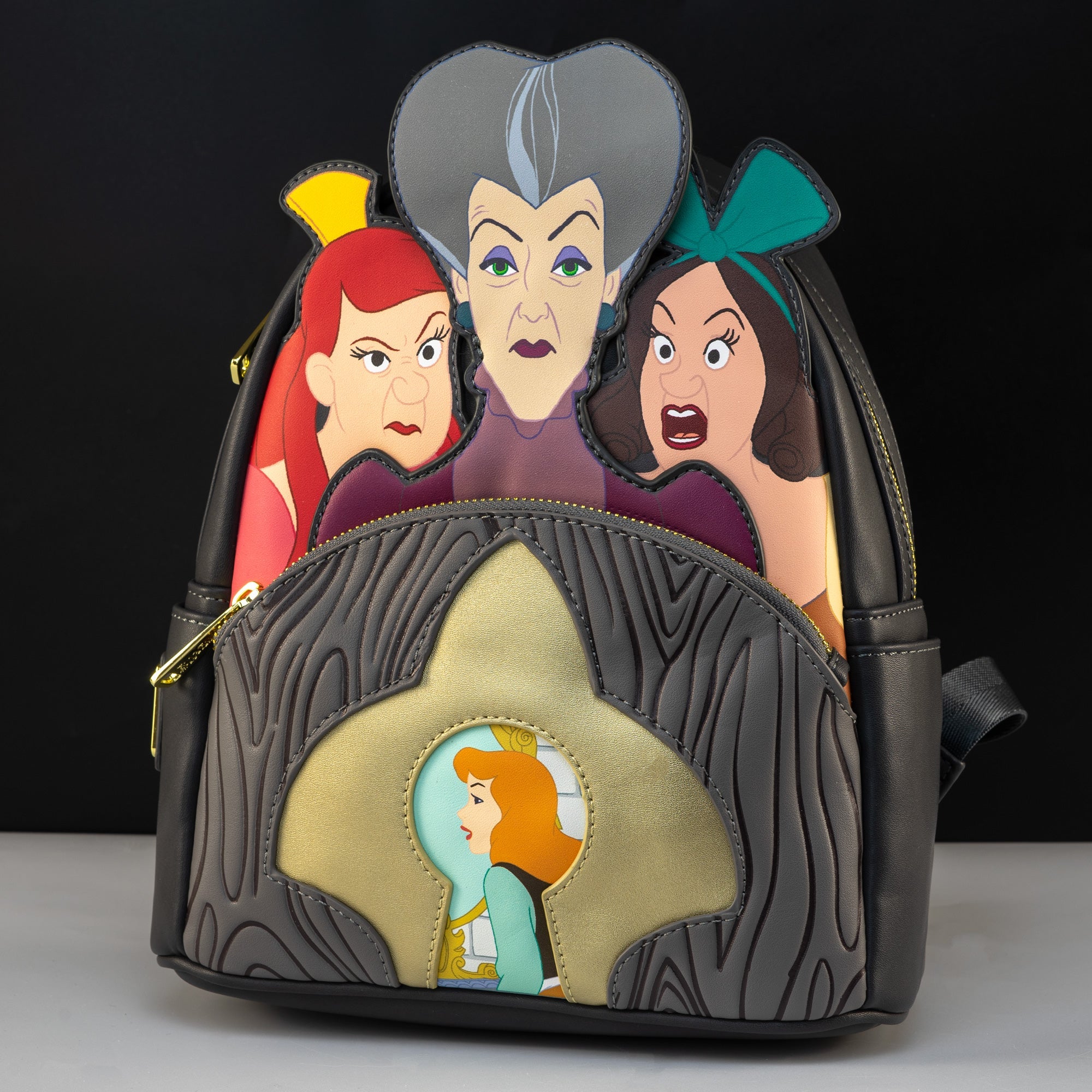 Loungefly x Disney Cinderella Lady Tremaine, Anastasia and Drizella Mini Backpack - GeekCore